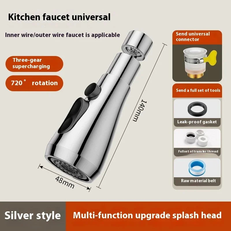 ZEXEF 1pc Adapter Faucet Aerator for Crane 720° Swivel Accessory Kitchen Sink Filter Plastic Splash Guard Strainer Extender