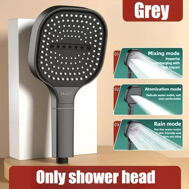 High Pressure Shower Head 3 Modes Adjustable Filter Shower Head Set New Bathroom Shower Head Accessories Sprayer