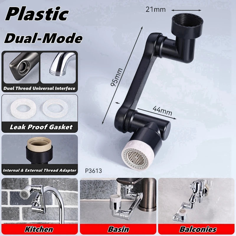 Universal Rotation Faucet Extender Sprayer Head Faucet Aerator Swivel Robotic Arm Water Filter Sink Water Tap Bubbler Sink Fit