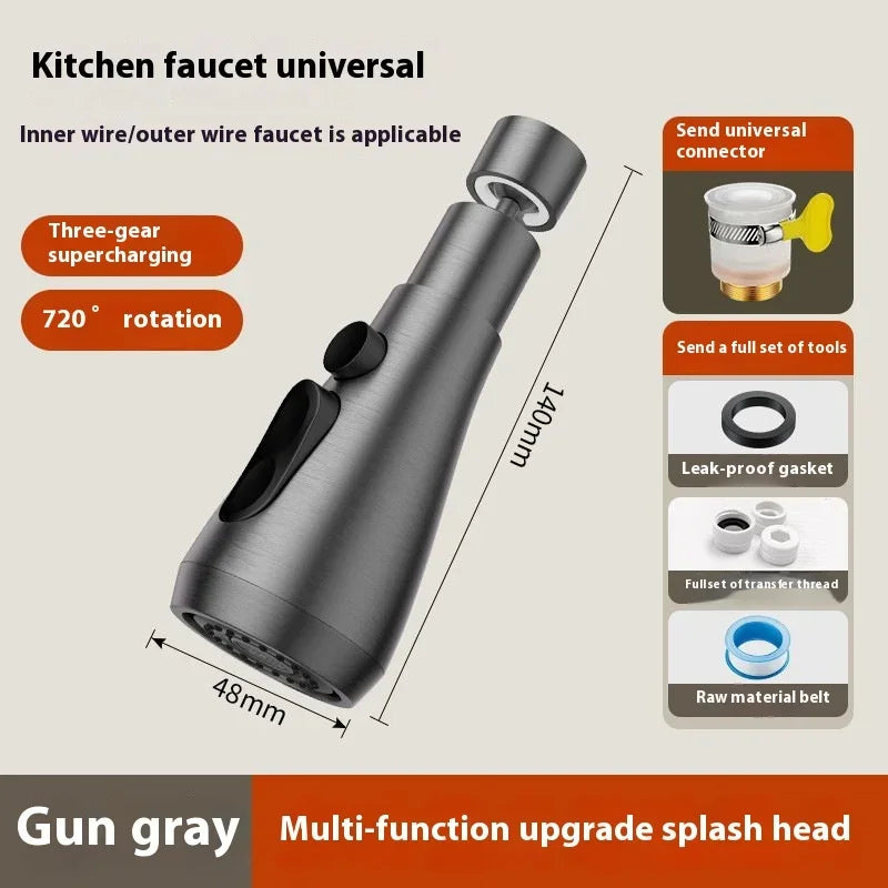 ZEXEF 1pc Adapter Faucet Aerator for Crane 720° Swivel Accessory Kitchen Sink Filter Plastic Splash Guard Strainer Extender