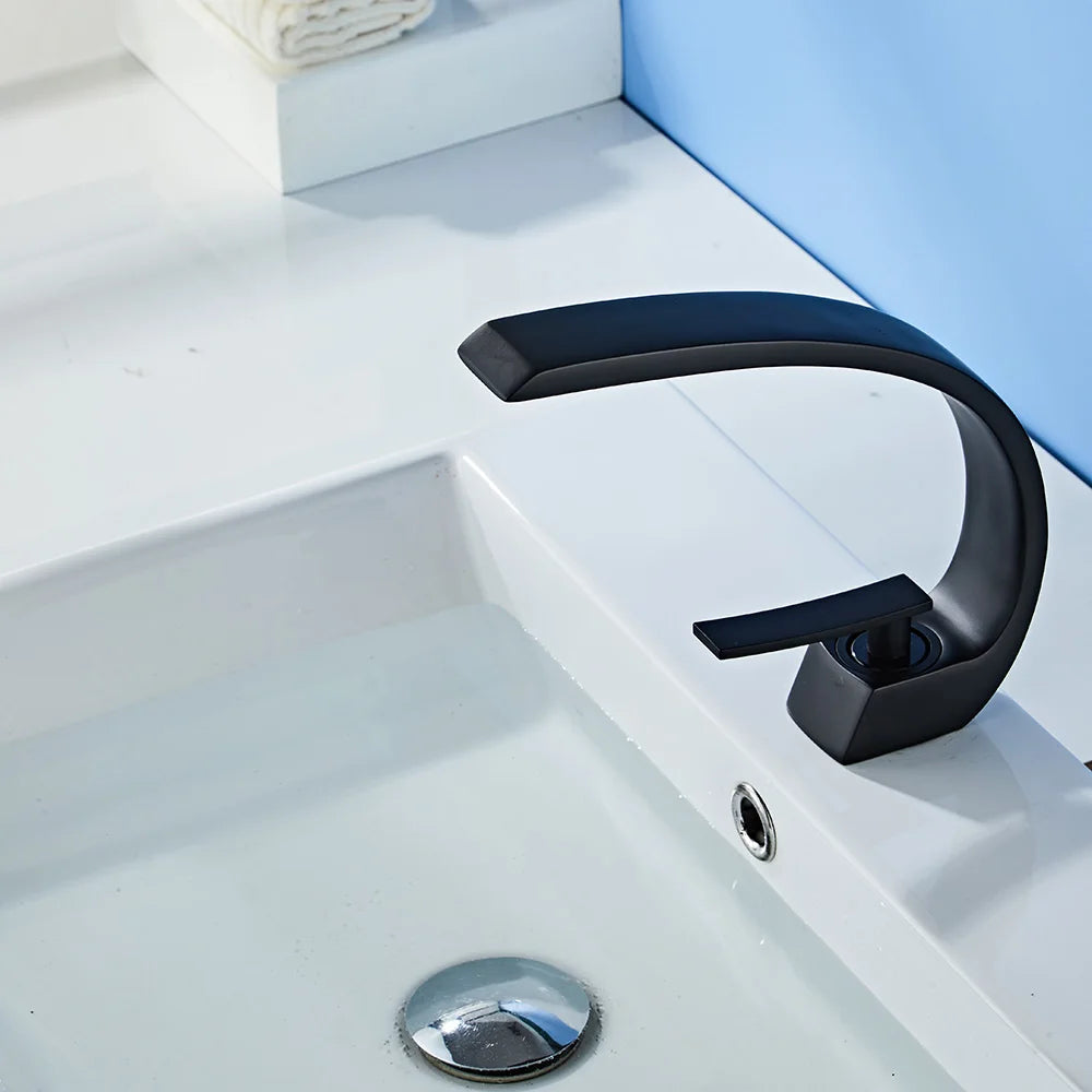 BAKALA  Washbasin Design Bathroom Faucet Mixer Waterfall  Hot and Cold Water Taps For Basin Of Bathroom F6101-1