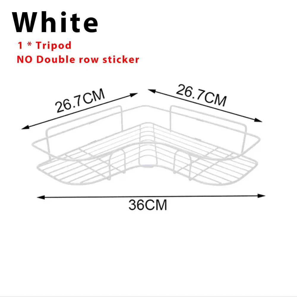 Toilet Storage Rack Bathroom Shelf No-Drill Corner Shelf Shower Wall Mounted Shelf Bracket Bathroom Accessory Organizer Shampoo