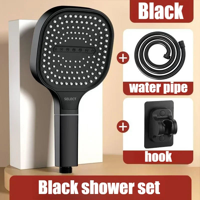 High Pressure Shower Head 3 Modes Adjustable Filter Shower Head Set New Bathroom Shower Head Accessories Sprayer