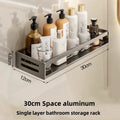 Shower Corner Shelf Without Drilling Aluminum Bathroom Shelf With Towel Bar Shampoo Holder Toilet Rack Bathroom Accessories