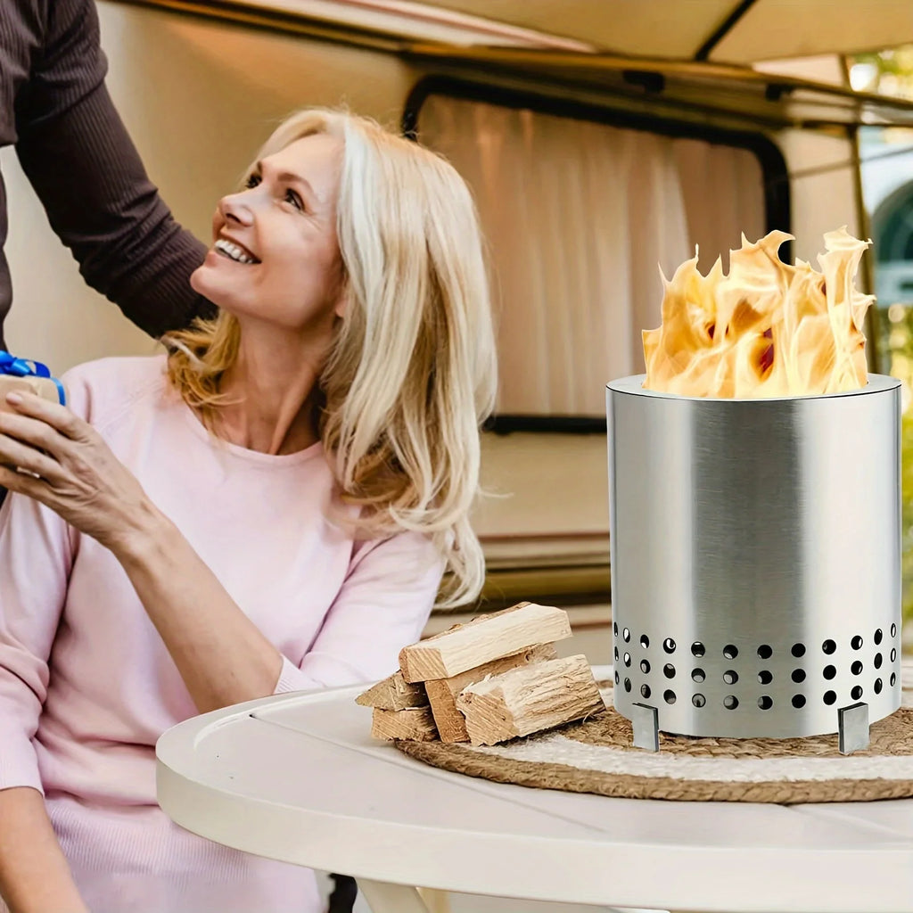 Mini estufa de camping portátil, no fumar, adecuada para uso interior y exterior, perfecta para acampar, calidez de jardín