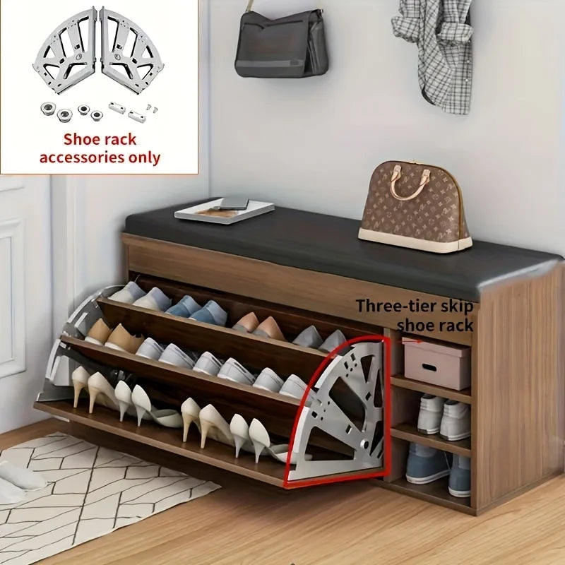 Hot Selling Flip Shoe Cabinet Accessories Stainless Steel Thickened Shoe Cabinet Accessories Hardware Hidden Flip Rack