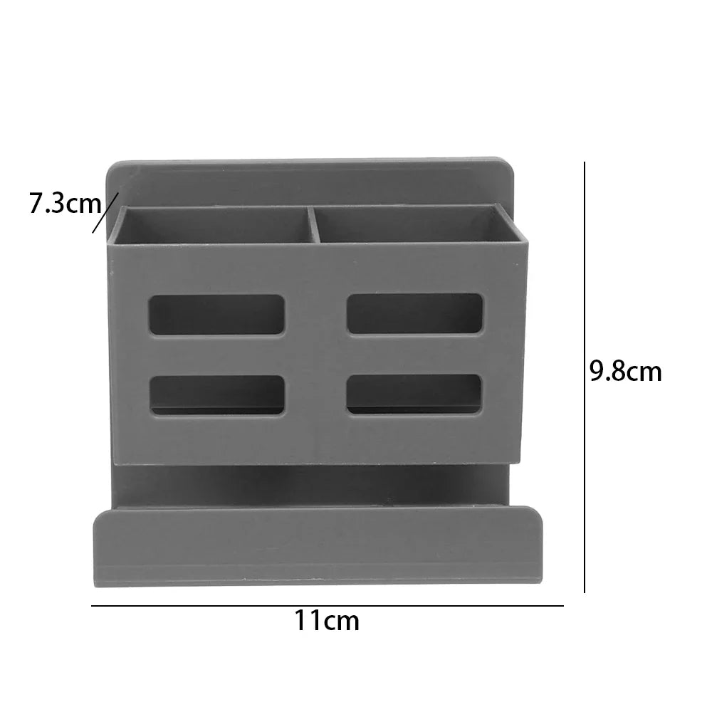 New Hole-free Multifunctional Washbasin Storage Tube Bathroom Toothbrush Razor Storage Rack Wall-mounted Bathroom Supplies