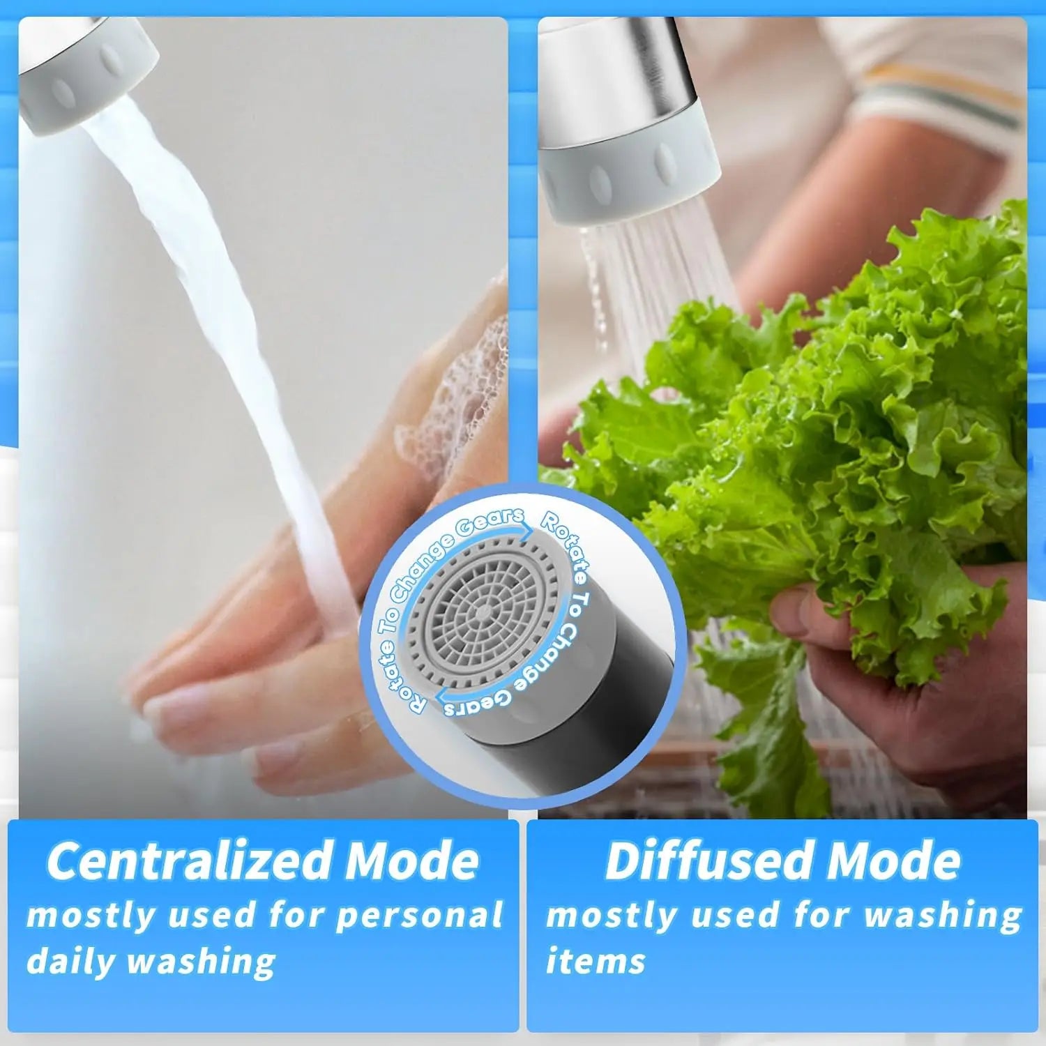 Universal Rotation Faucet Extender Sprayer Head Faucet Aerator Swivel Robotic Arm Water Filter Sink Water Tap Bubbler Sink Fit