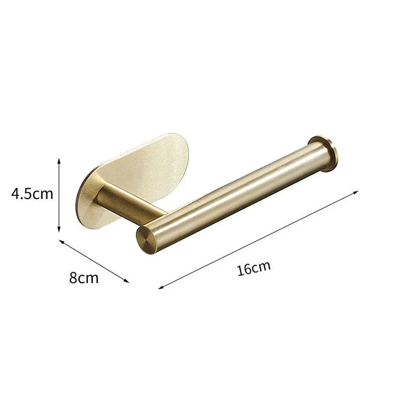Bath Towel Bar 304 Stainless Steel Towel Rack Towel Ring Toilet Paper Holder Brushed Gold Bathroom Hardware Accessories Set