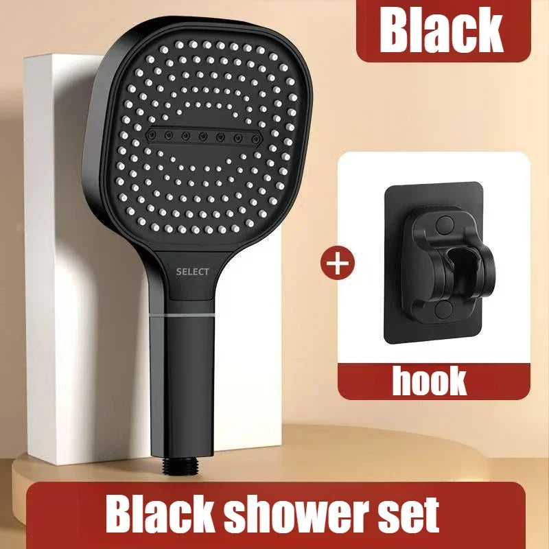 High Pressure Shower Head 3 Modes Adjustable Filter Shower Head Set New Bathroom Shower Head Accessories Sprayer