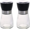 New Pepper Grinder Durable Glass Body Premium Stainless Steel Salt Grinder Adjustable Coarseness Handheld Spice Mill Pepper Mill