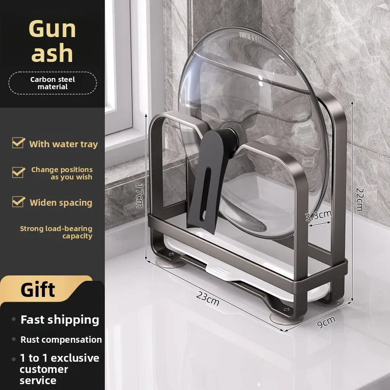 Kitchen knife holder, storage rack, multifunctional kitchen knife cutting board, pot cover integrated storage rack, countertop