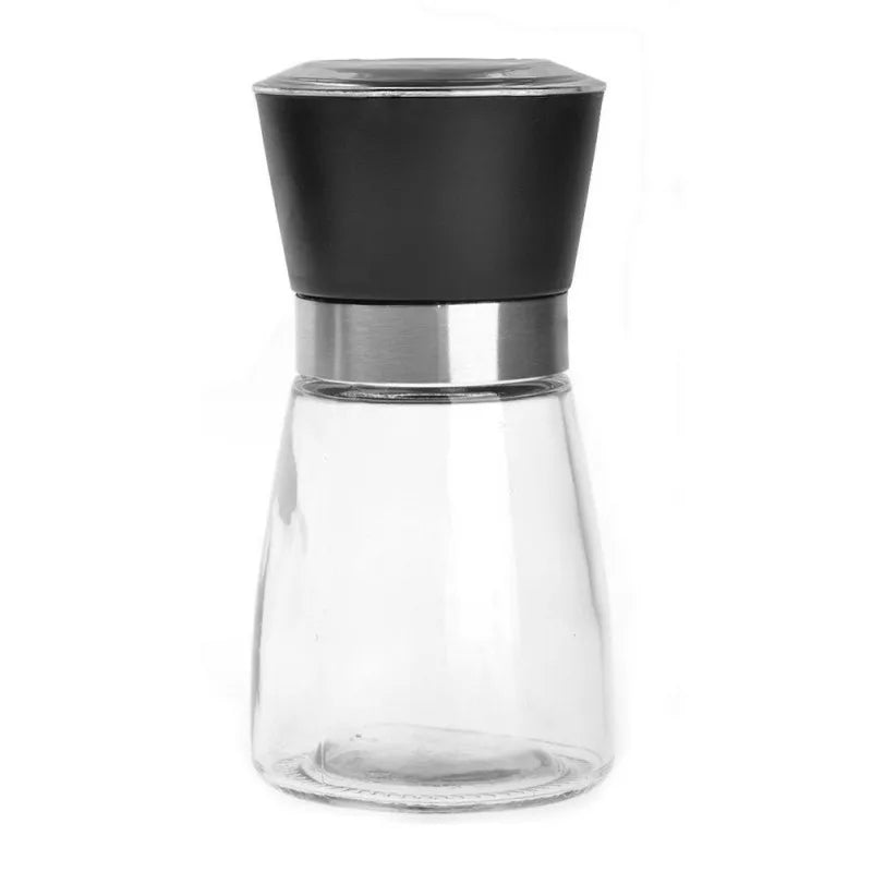 New Pepper Grinder Durable Glass Body Premium Stainless Steel Salt Grinder Adjustable Coarseness Handheld Spice Mill Pepper Mill