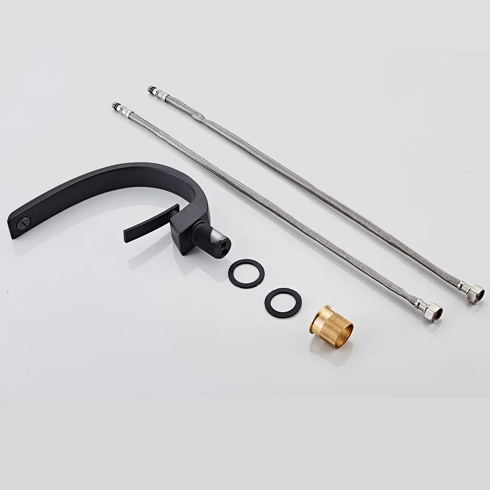 BAKALA  Washbasin Design Bathroom Faucet Mixer Waterfall  Hot and Cold Water Taps For Basin Of Bathroom F6101-1