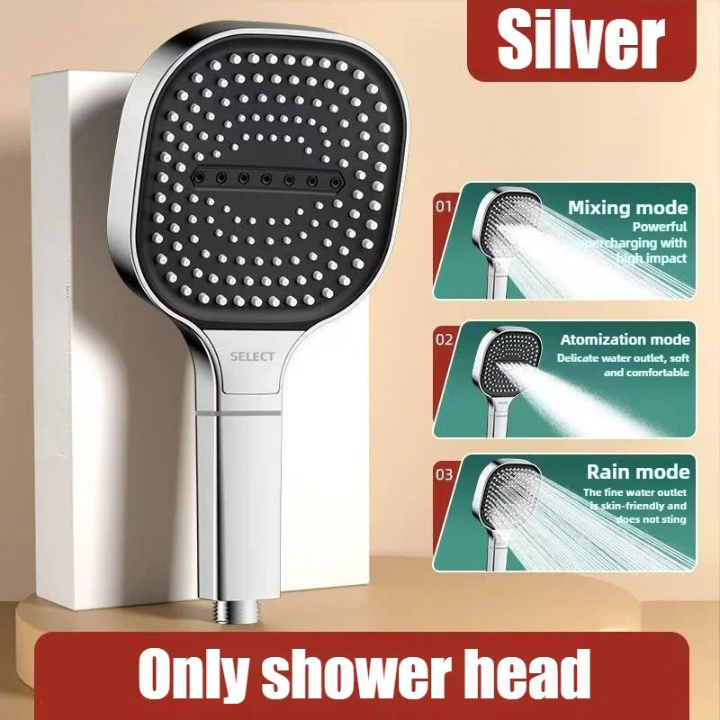 High Pressure Shower Head 3 Modes Adjustable Filter Shower Head Set New Bathroom Shower Head Accessories Sprayer