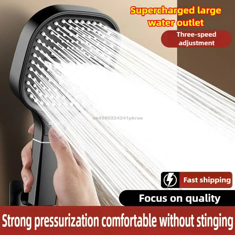 High Pressure Shower Head 3 Modes Adjustable Filter Shower Head Set New Bathroom Shower Head Accessories Sprayer
