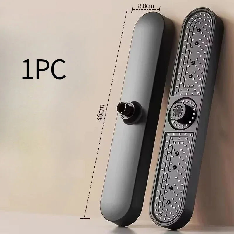 480mm Top Rain Showerhead 3 Mode Adujustable Supercharge Rainfall Spray High Pressure Shower Head Bathroom Accessories