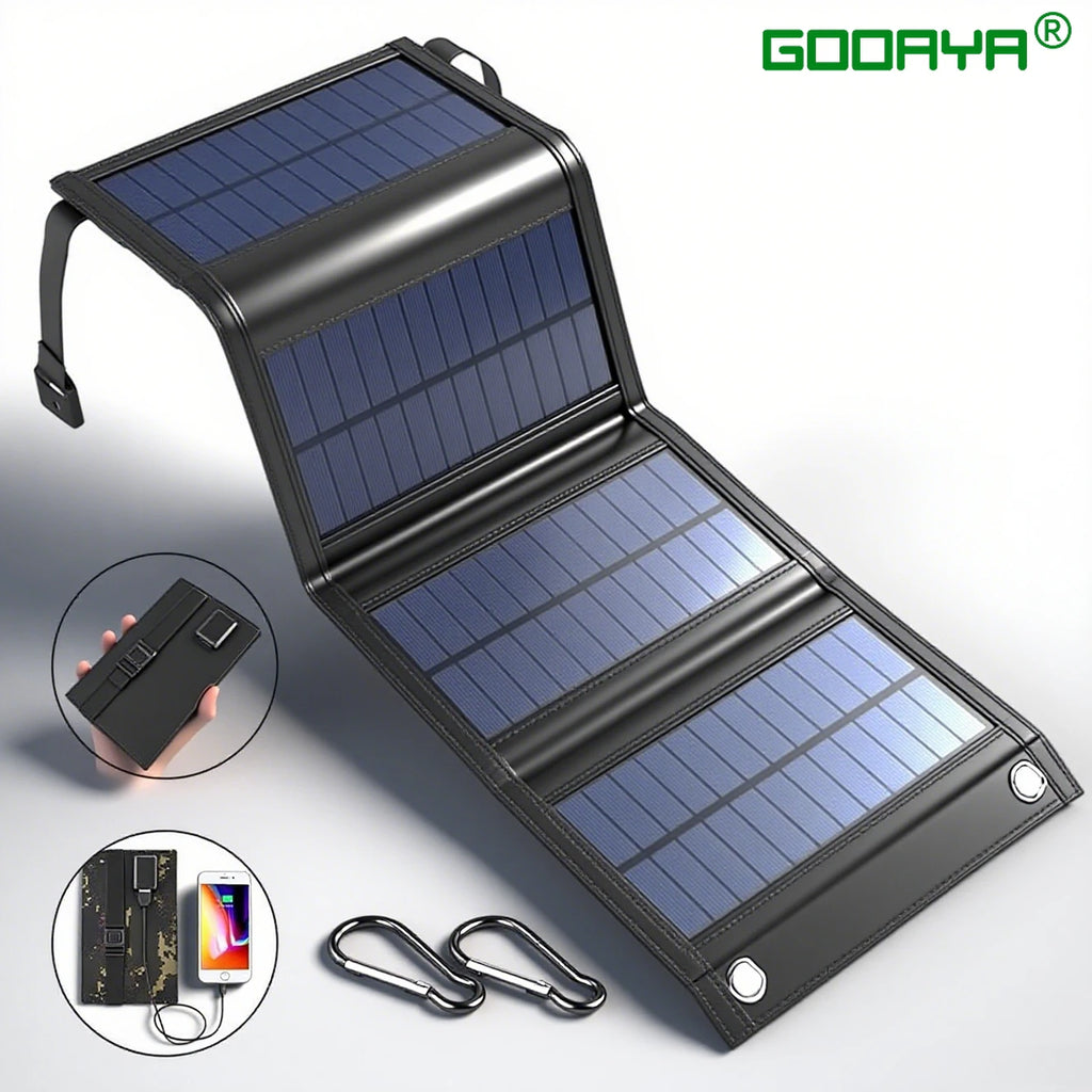 4 fold 100W Foldable solar panel 20w/h portable solar panels Fast charger USB 5V DC Full time solar panel mobile power supply