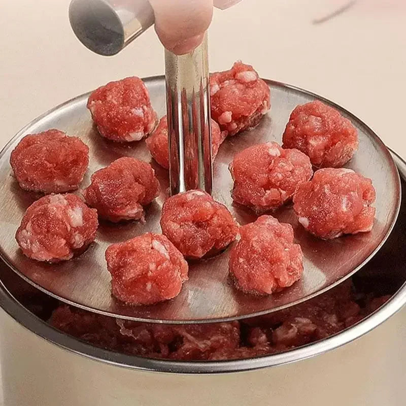 Press Meatball Maker Stainless Steel Meatball Maker Meat Balls Manual Multi-functional Maker Tool Household Kitchen Manual Mold