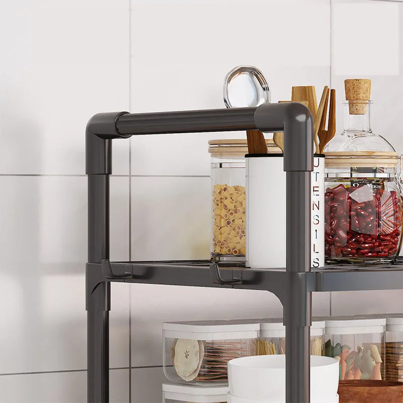 Kitchen Storage Rack Microwave Shelf Condiment Organizer Shelf Multi-Layer Simple Countertop Tidying Shelves Kitchen Accessories