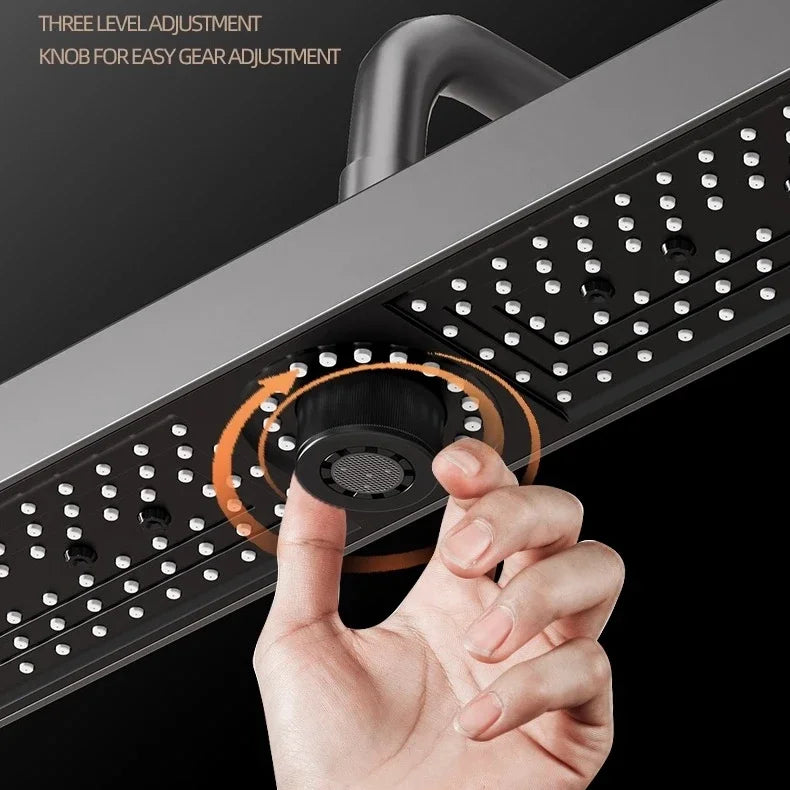 480mm Top Rain Showerhead 3 Mode Adujustable Supercharge Rainfall Spray High Pressure Shower Head Bathroom Accessories