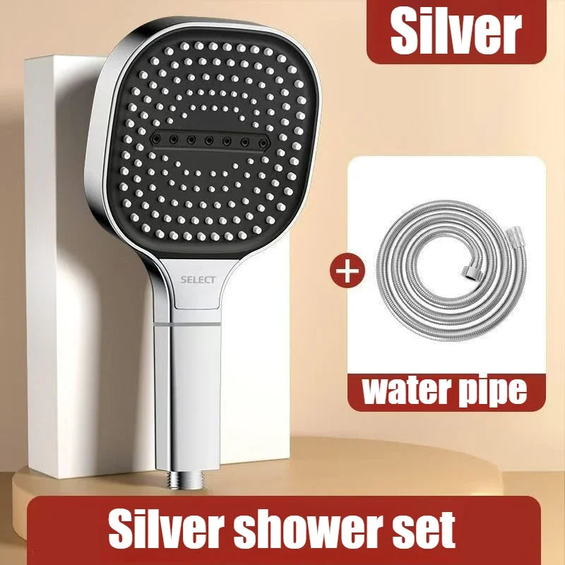 High Pressure Shower Head 3 Modes Adjustable Filter Shower Head Set New Bathroom Shower Head Accessories Sprayer
