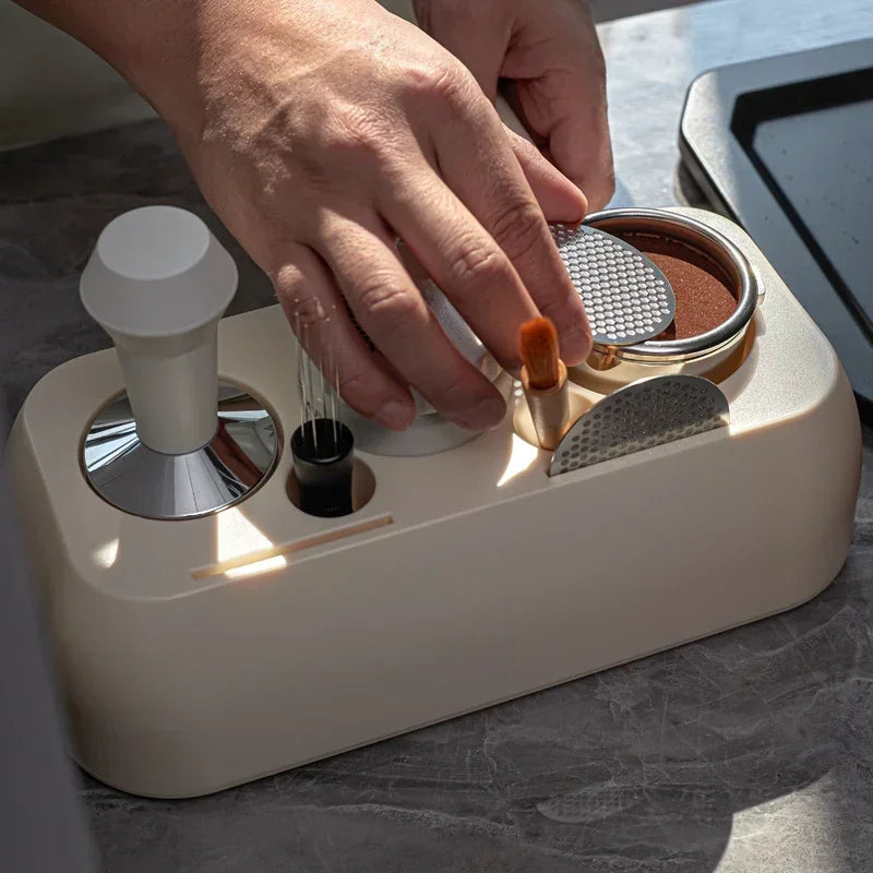 Coffee Tamper Station 51/53/54/58mm Universal ABS Espresso Portafilter Storage Rack Coffee Dispenser Holder Base Coffee Utensils