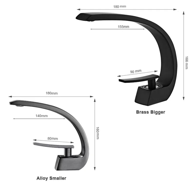 BAKALA  Washbasin Design Bathroom Faucet Mixer Waterfall  Hot and Cold Water Taps For Basin Of Bathroom F6101-1