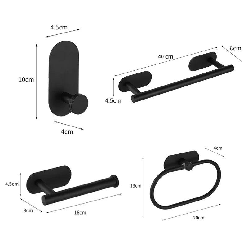 Bath Towel Bar 304 Stainless Steel Towel Rack Towel Ring Toilet Paper Holder Brushed Gold Bathroom Hardware Accessories Set