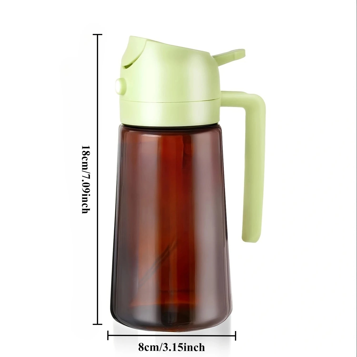 16oz/470ML Light Blocking Brown Oil Sprayer for Cooking 2 in 1 Olive Oil Dispenser Bottle for Kitchen Oil Bottle Seasoning Tools