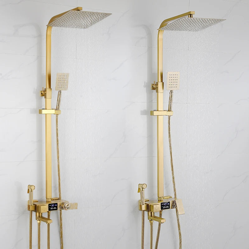 OXG Shower Faucet Digital Display Bathroom Shower Set Rain Shower Set Shower System Thermostatic/No Thermostatic Shower Column