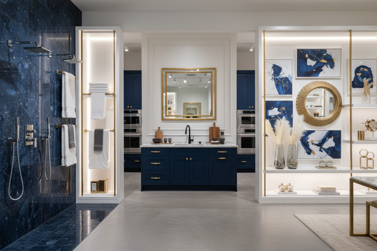 Ev,mutfak ve banyo dekorasyonu ve araç gereçleri satan mağaza 